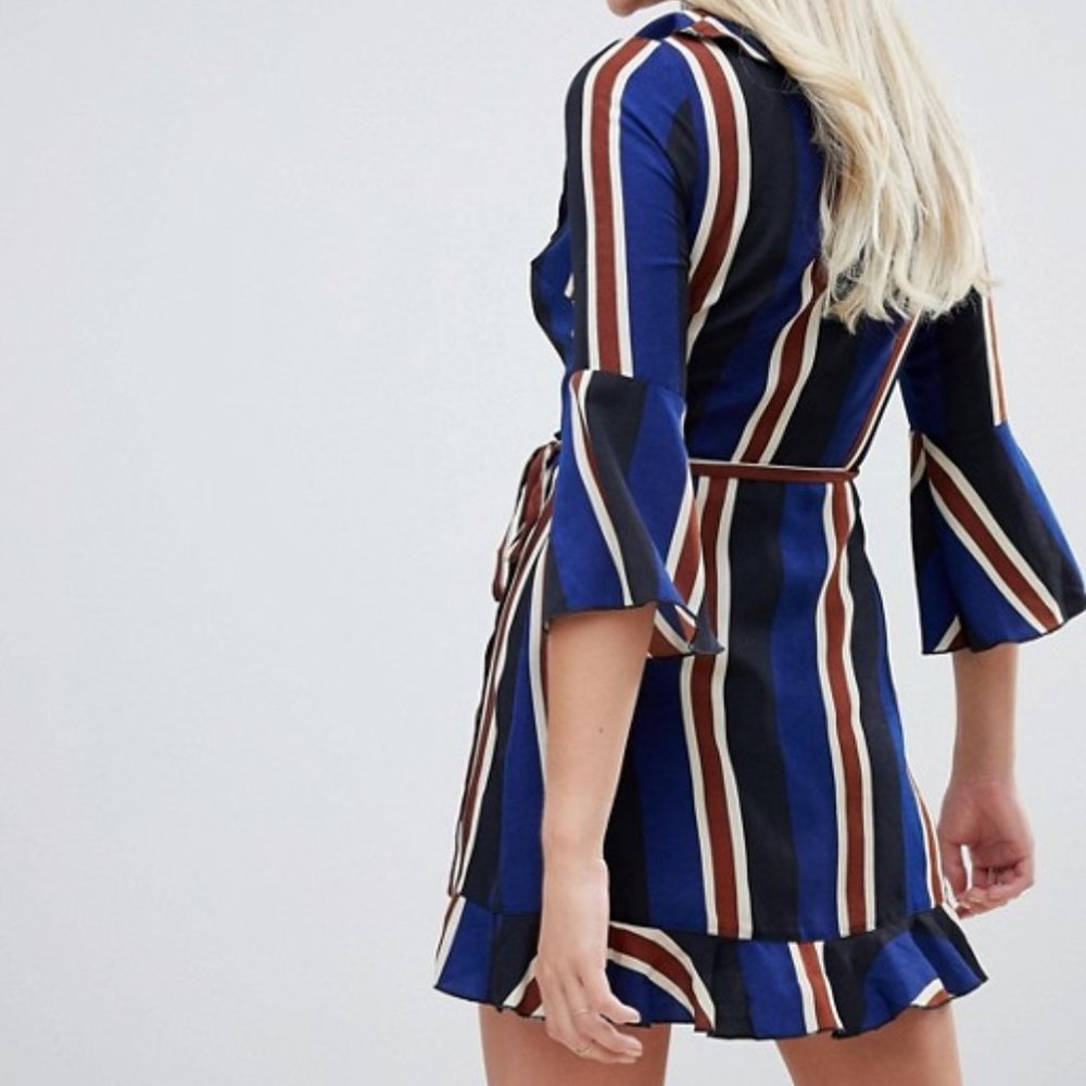 Outrageous Fortune ASOS Ruffle Wrap Dress NWT - Picture 2 of 6